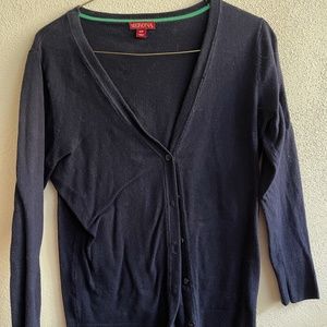 Navy Long-Sleeve Cardigan